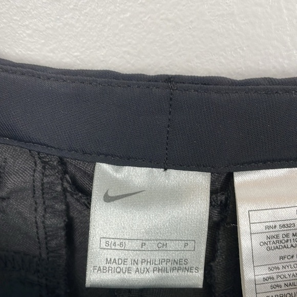 Nike Athletic Windbreaker Pants Mens Small Black Drawstring Waist 4 Pockets - Picture 8 of 8